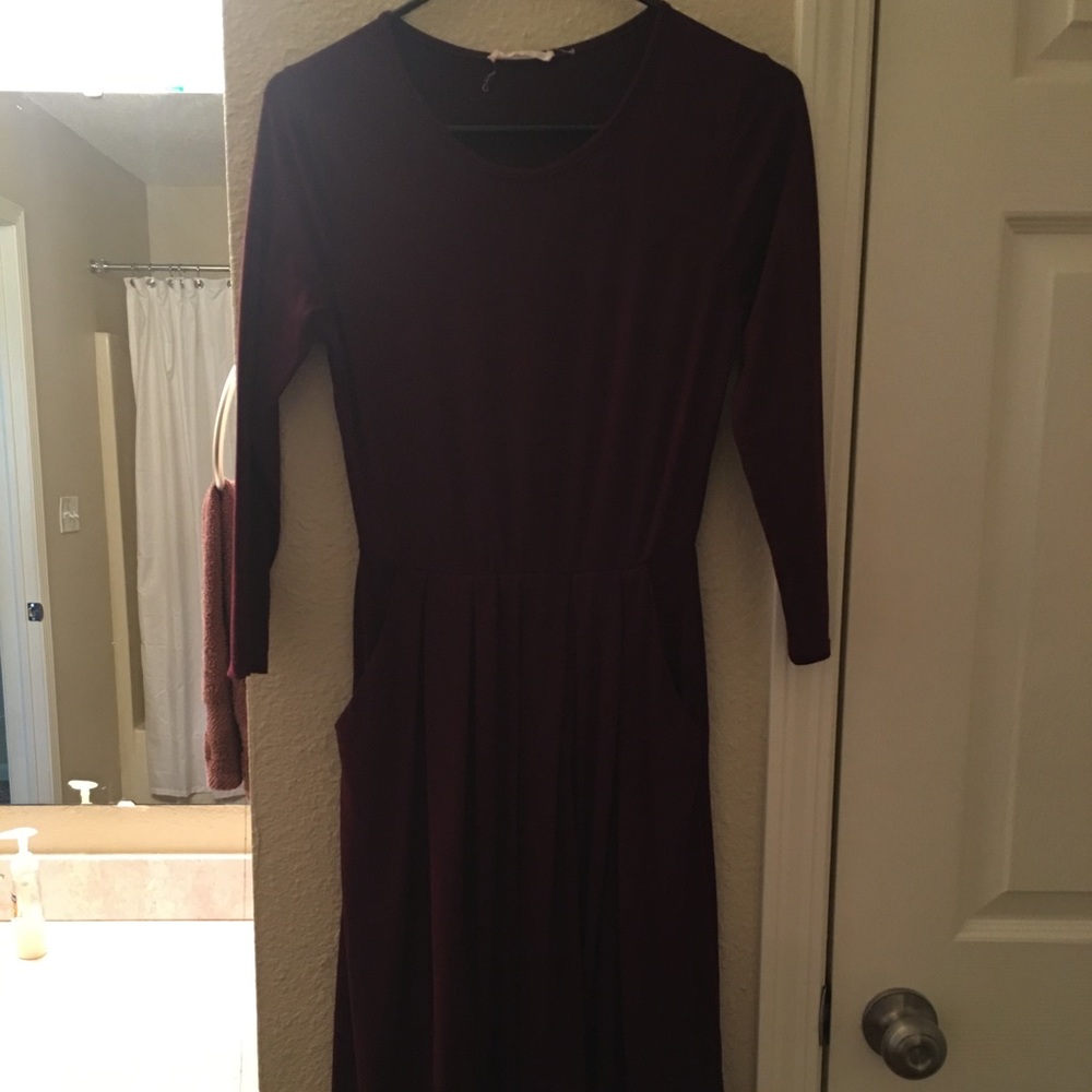 Long Plum Dress